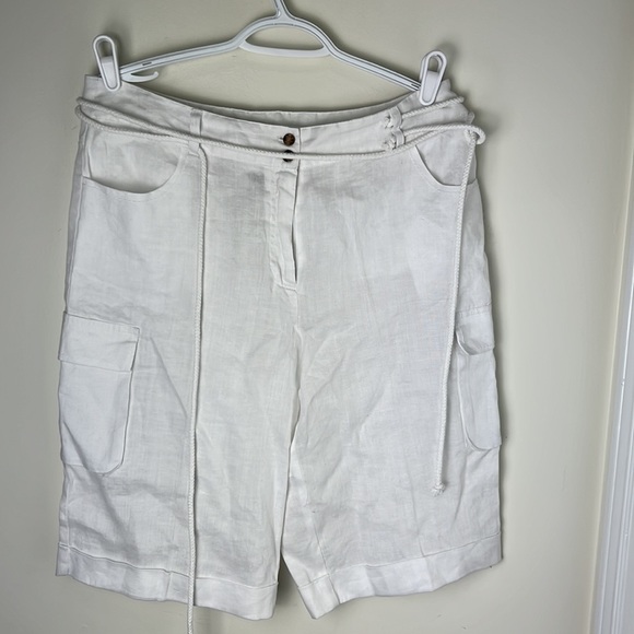 Ecologie White Line  With Side Pockets Shorts Size 10 - Picture 2 of 6